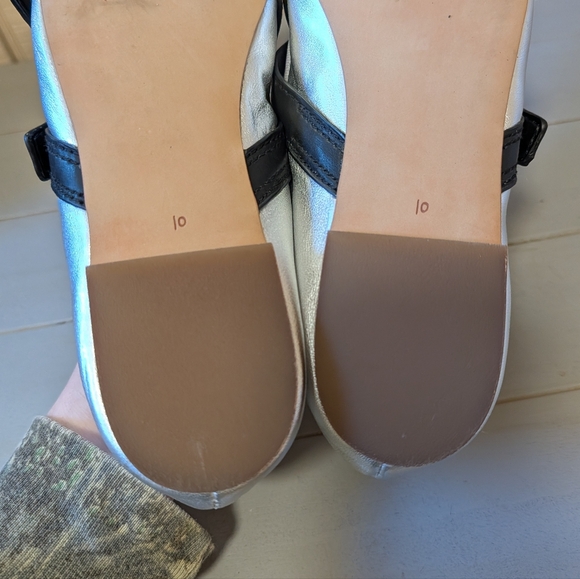Sam Edelman Fianna Silver Strap Ballet Flats - Picture 4 of 16